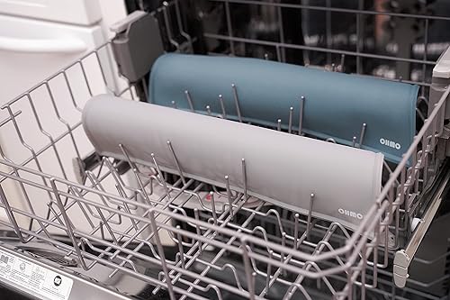 Miniatura 6 de OHMO - Tapete de silicona para comida para gatos, tapete de alimentación de mascotas para el piso, antideslizante, impermeable, bandeja para agua