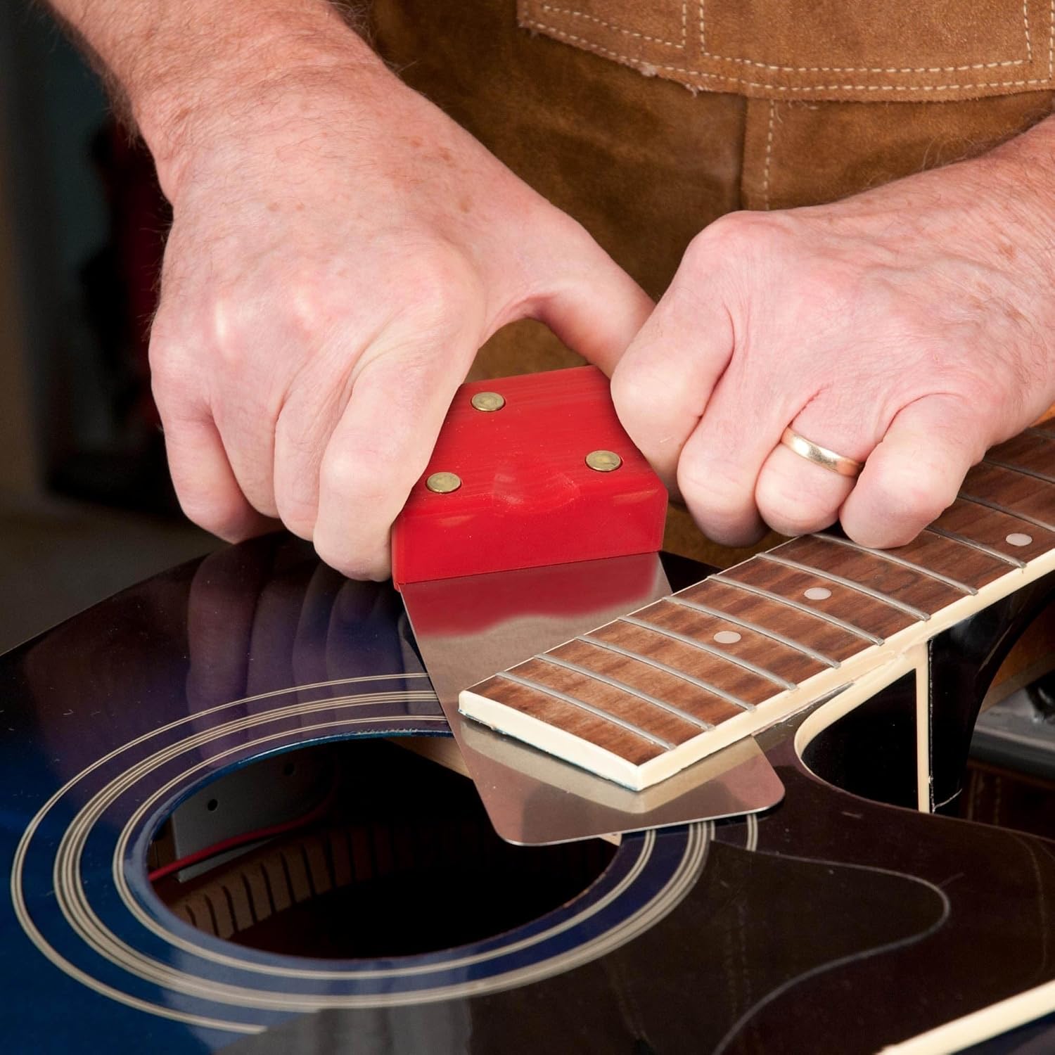 ギター製作ツール ギターブリッジ分解用ワイドヘッドフラットシャベル製作修理ツール