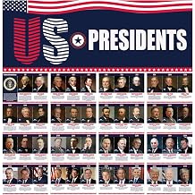 EIHFHIE 16 Charts US Presidents Poster for Classroom 2026, U.S. Presidents in Order Timeline, List of U.S. Presidents with Photos, Terms, Parties & Key Achievements, US History Classroom Decor 9 x 14