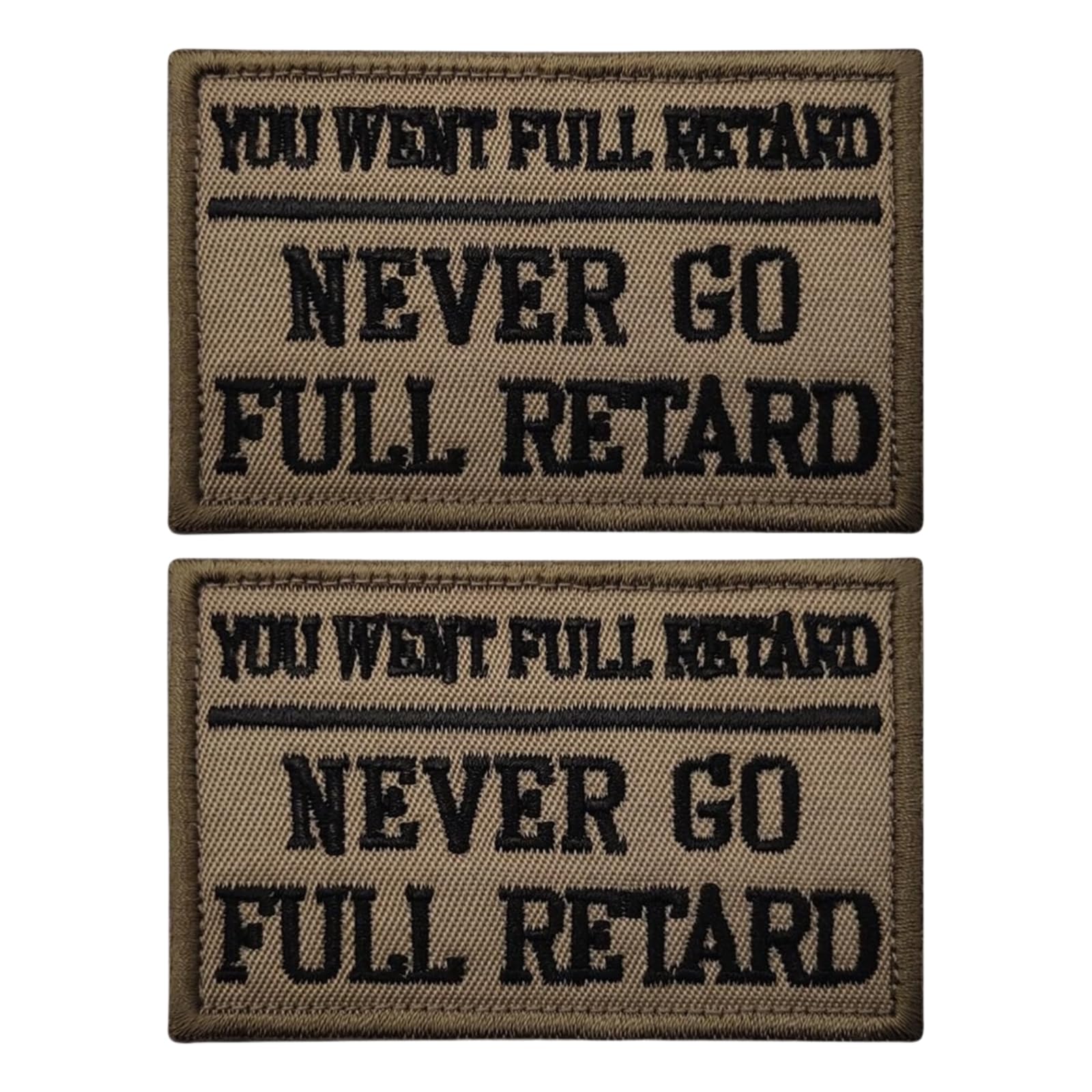 Military Patch English Letter Embroidery Cloth Patch Armband Hook and Loop Motivational Phrase Armband Package Sticker