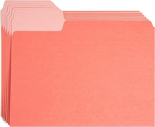 Miniatura 6 de U Brands Juego de carpetas de archivos, suministros de oficina, con súper pestañas, certificado FSC, 48 unidades