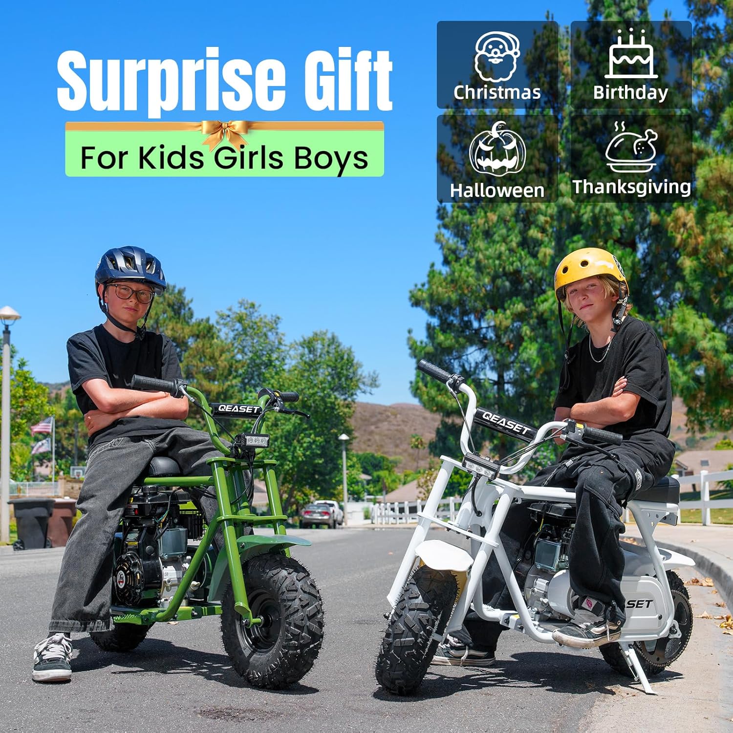 99cc Gas Powered Mini Dirt Bike for 13+, 4-Stroke Mini Motorbike, Pit Bike, 34.5KM/H Max Off-Road Gas Dirt Bike, Rear Disc Brake, 85% Pre-Assembled for Kids and Adult, 200lbs Capacity
