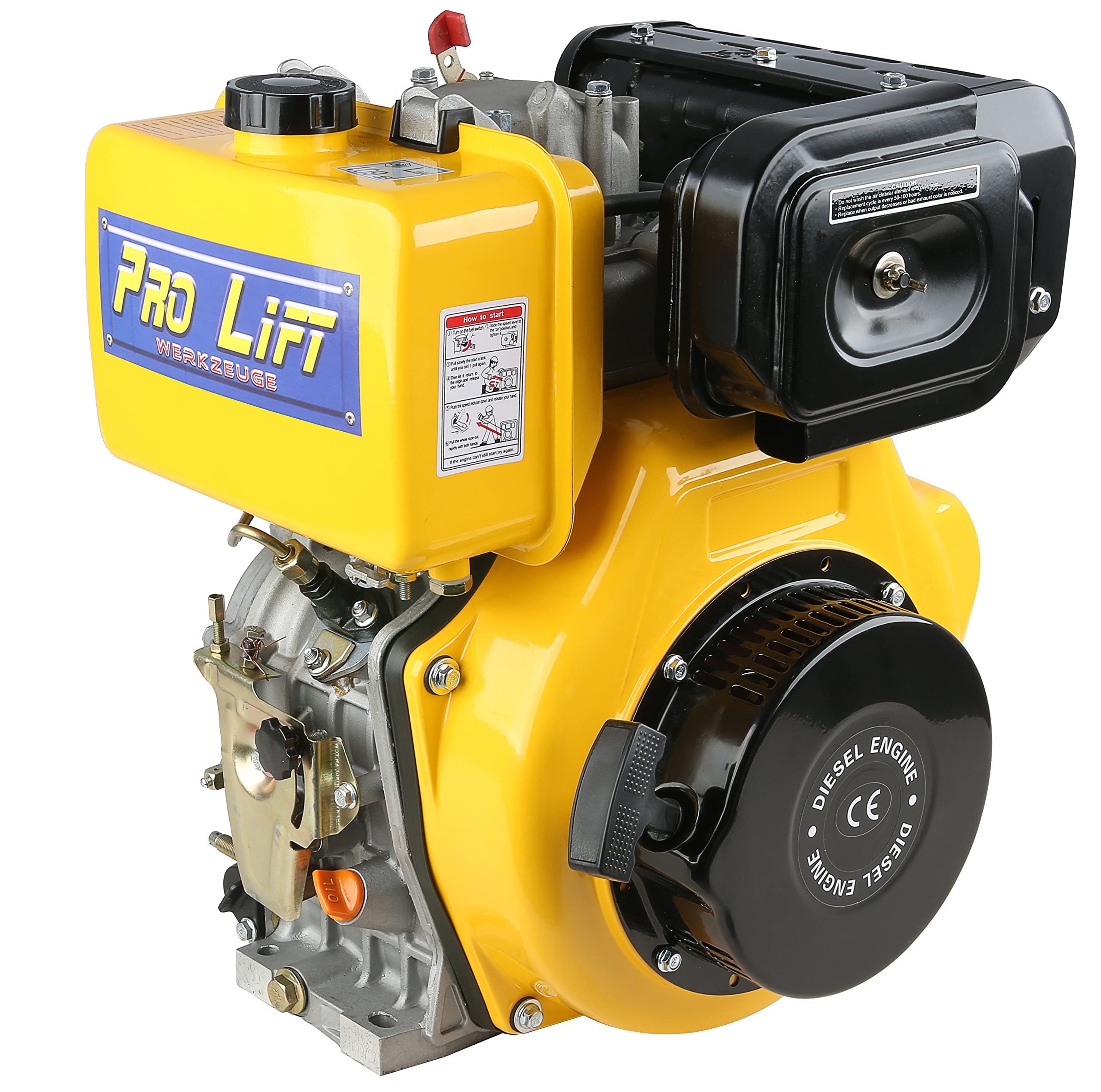 7,2kW Motor diésel de 10CV a mano Arranque Generador de corriente Motor de placa vibratoria GoKart Minitractor