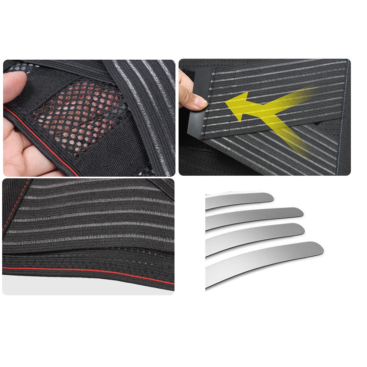 Cinturón de soporte para la espalda Alivio del dolor de espalda Soporte lumbar para la espalda para hombres Mujeres Trabajo de levantamiento pesado Correas traseras ajustables dobles para el cin