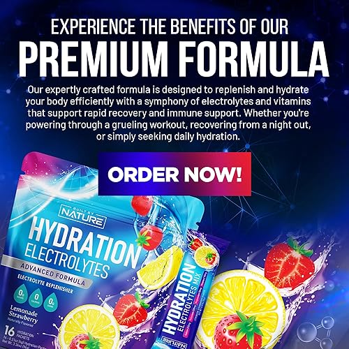 Miniatura 9 de Paquetes de hidratación en polvo de electrolitos – Mezcla de bebida de recuperación con sodio, potasio, magnesio, calcio, vitamina C y zinc – sin