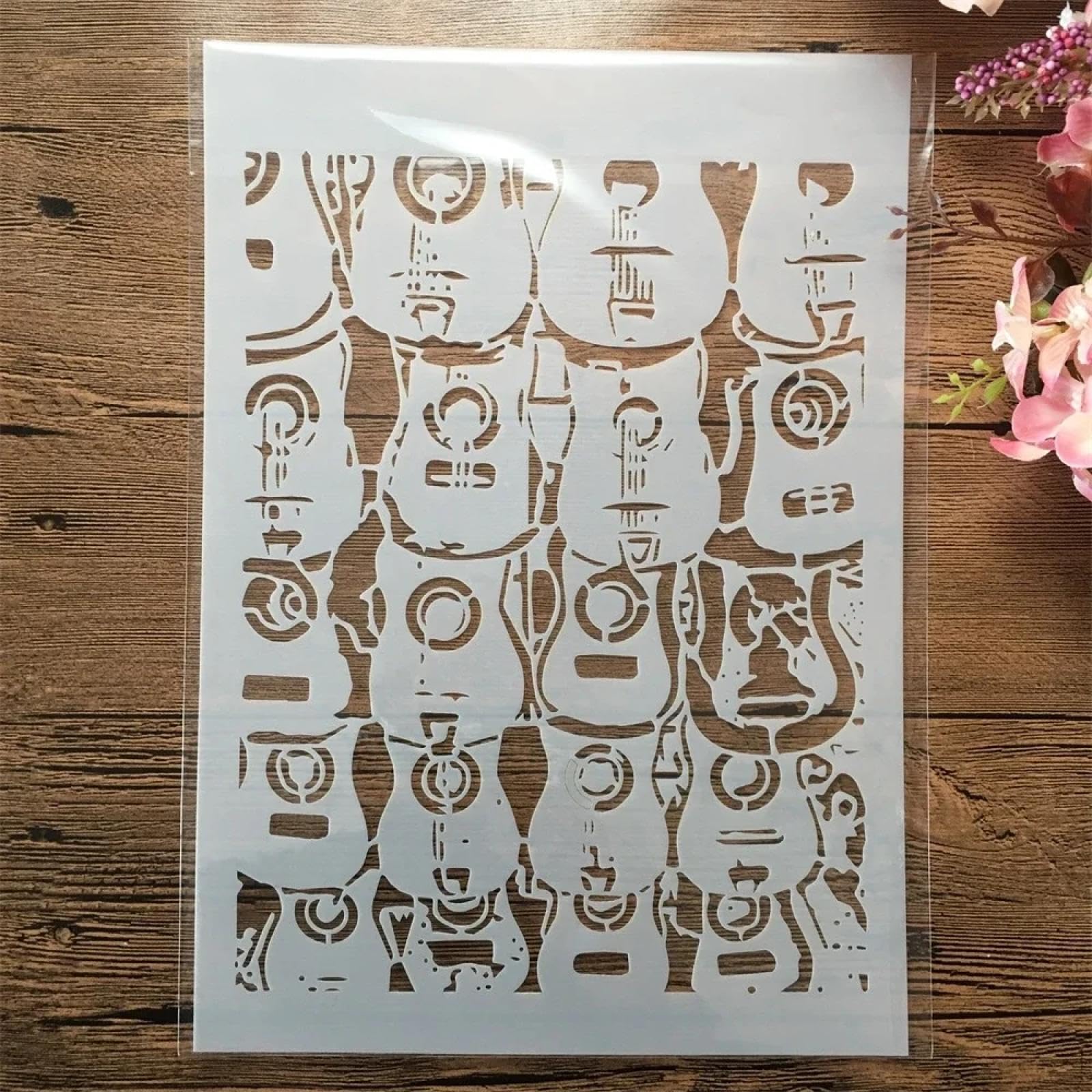 Pochoirs réutilisables peinture sur toile et artisanat d'art A4