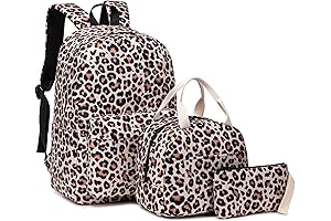 Girls Cheetah Backpack with Lunch Box