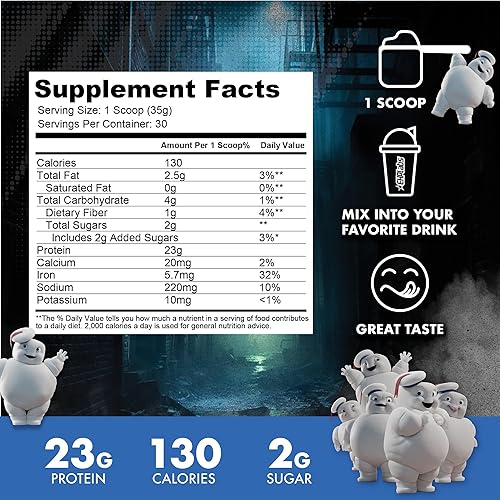 Miniatura 4 de BLESSED x Ghostbusters Vegan Protein Powder - Plant Based Protein Shake Meal Replacement - 23g of Pea Protein Powder, Dairy Free, Gluten Free, No