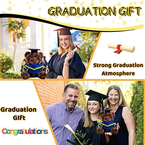 Miniatura 6 de Oso de peluche personalizado con texto personalizado, oso de graduación clase de 2024, oso de peluche personalizado con rosa/lazo para el día de