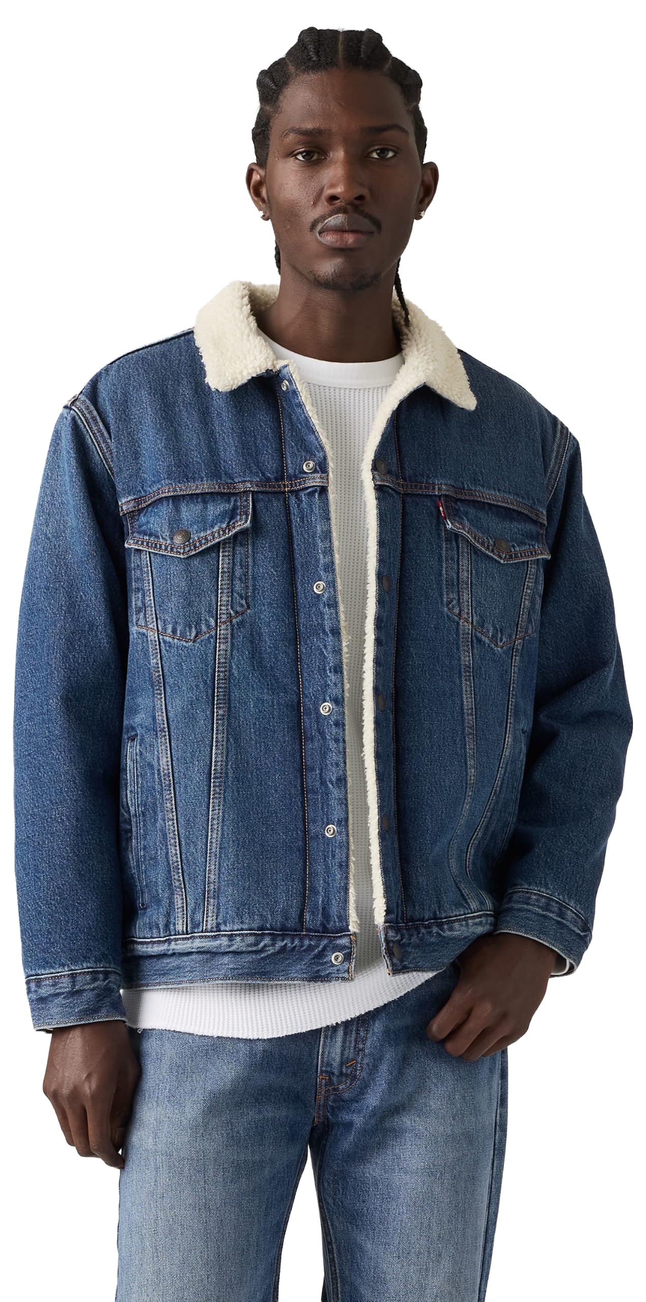 Levi's Herren Jeansjacke Relaxed Fit Sherpa Trkr