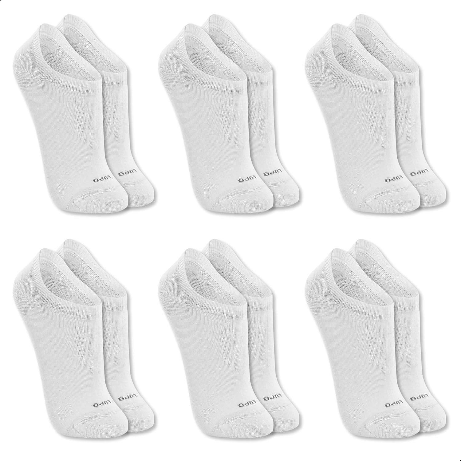 LUPO Kit 6 Pares Meia Soquete Sapatilha Invisível Esportiva Algodão Unissex Adulto
