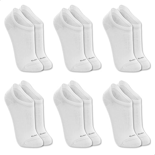 LUPO Kit 6 Pares Meia Soquete Sapatilha Invisível Esportiva Algodão Unissex Adulto