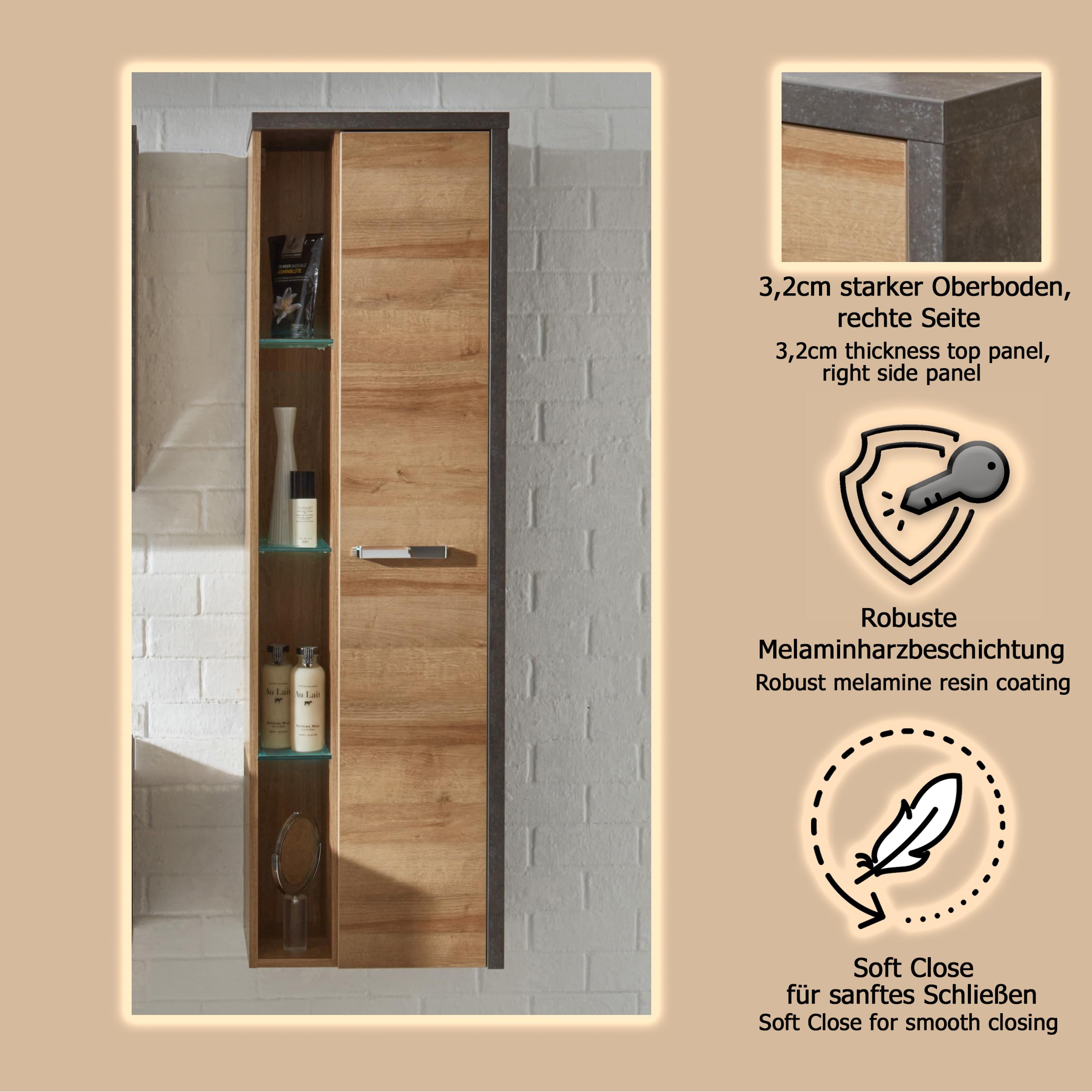 trendteam smart living Arredamenti, Legno, Brown, Taglia Unica