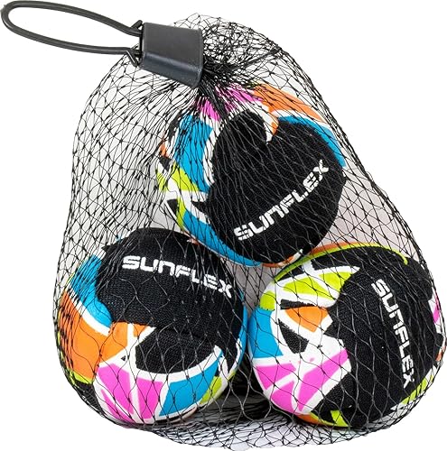 Miniatura 5 de Sunflex Extreme Fun Balls - Neoprene Lightweight Outdoor Beach Game Balls - Fun 3 Piece Set for Outdoor and Water Use - Waterproof, UV Resistant,