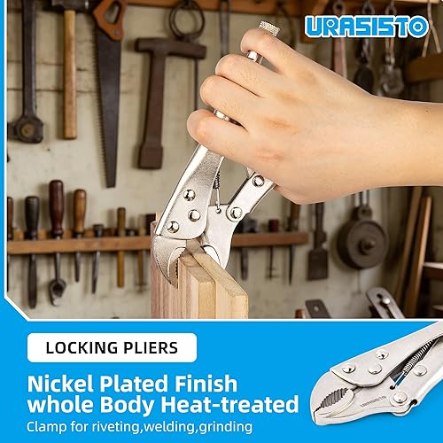 Miniatura 6 de Kit de herramientas de mantenimiento del hogar de 6 piezas para hombres, incluye junta de ranura, nariz larga, corte diagonal, alicates de bloqueo,