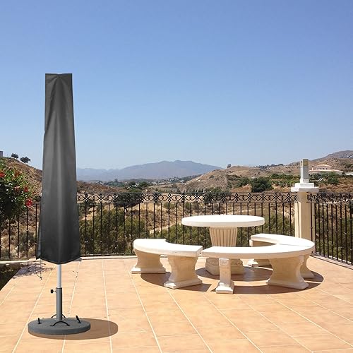 Miniatura 7 de Fundas para sombrillas, impermeables, para patio, con cremallera, para exteriores, de 7 a 11 pies, tamaño grande