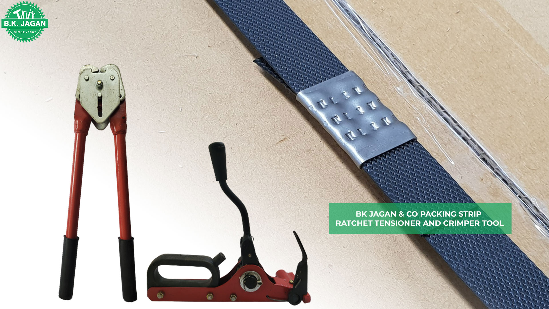 BK JAGAN and CO PACKING STRIP RATCHET TENSIONER CRIMPER TOOL