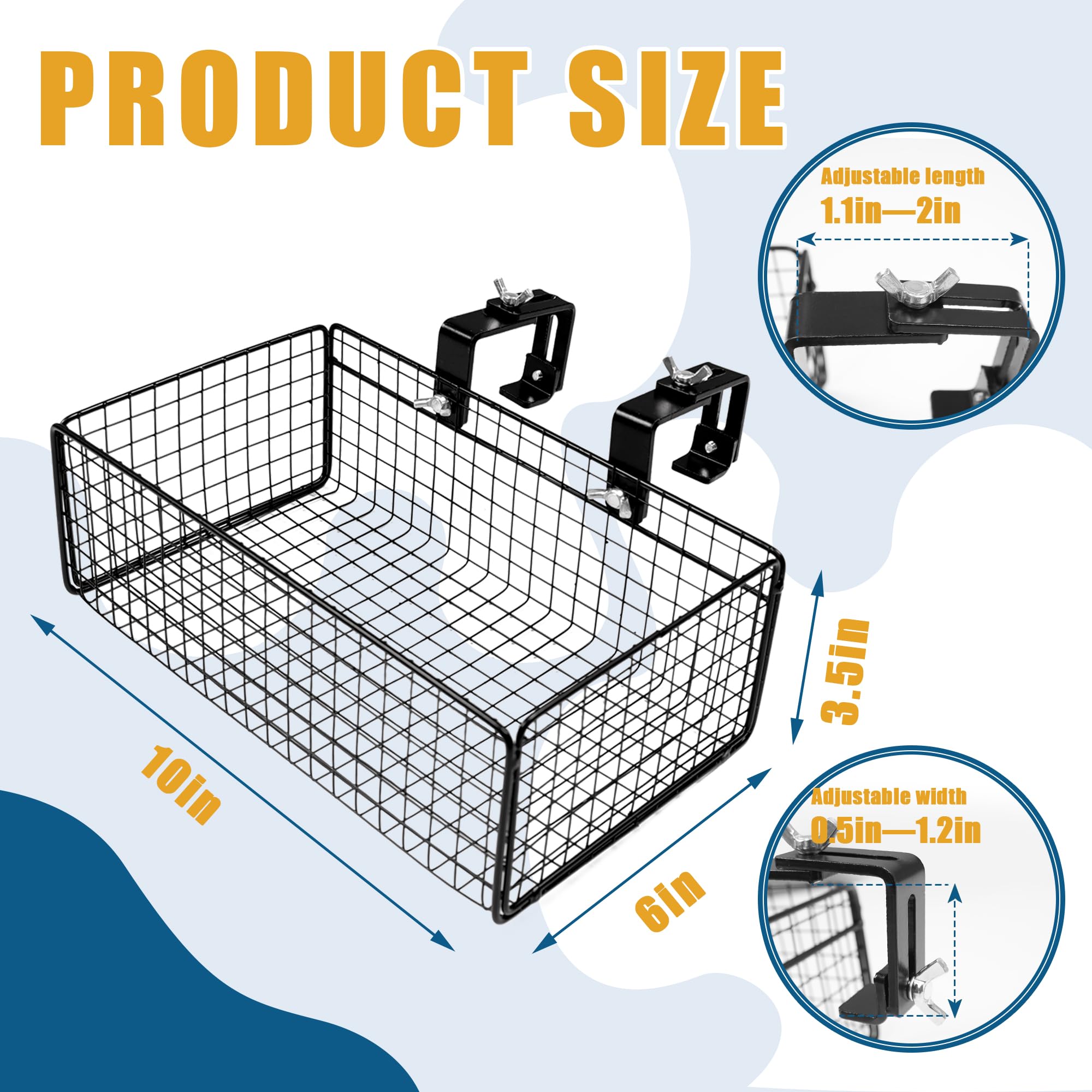 Estante de metal para árbol de caza, 10 x 6 x 3.5 pulgadas, soporte de asiento ajustable para árbol de caza, accesorios de caza, soporte para accesorios de caza, tazas, funda para cámara de video