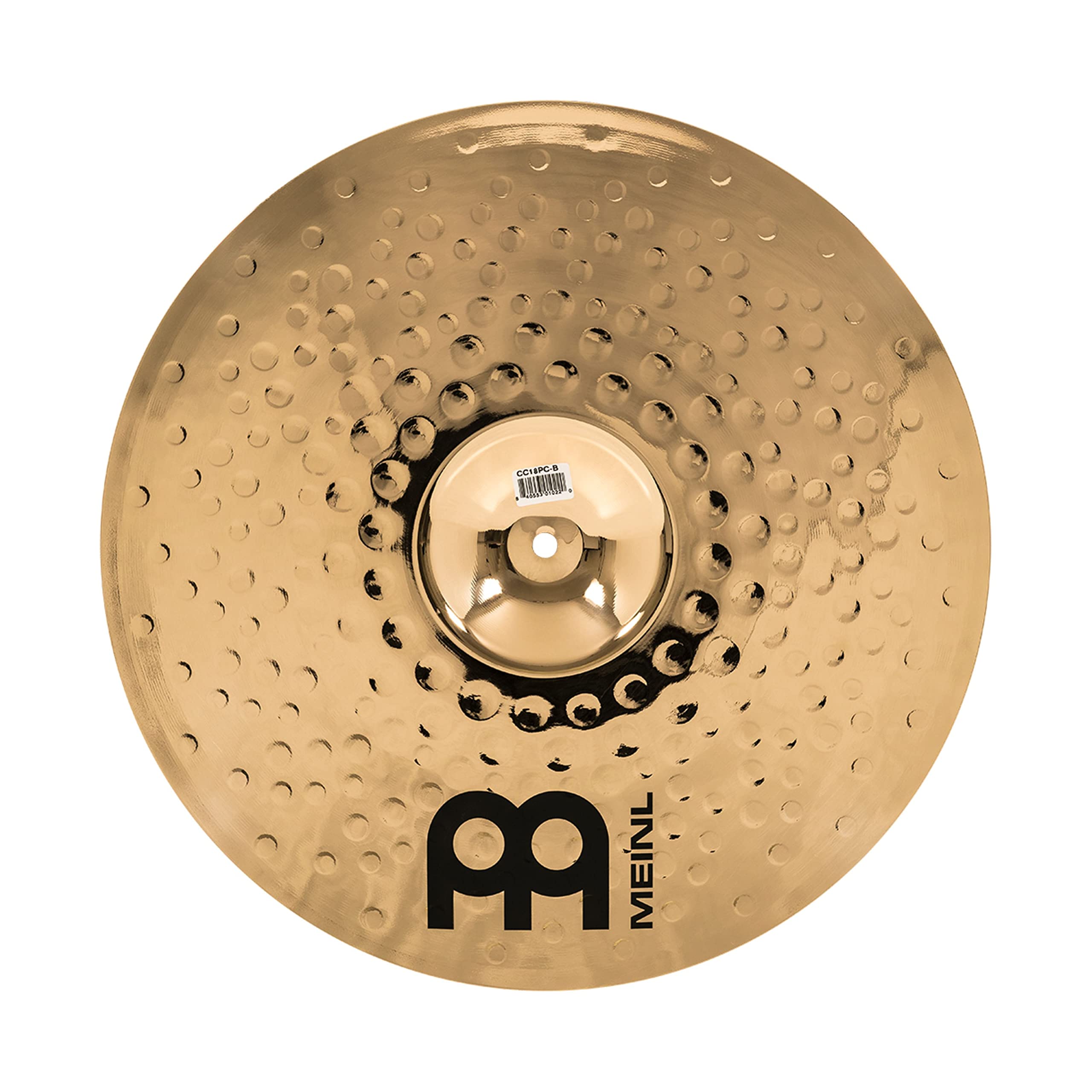 Meinl Cymbals Classics Custom Brilliant Piatto Powerful Crash 18 pollici (45,72cm) per Batteria - Bronzo B12, Finitura Brillante, Prodotto in Germania (CC18PC-B)
