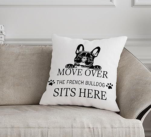 Miniatura 2 de FLDAS Fundas de almohada decorativas de bulldog francés de 18 x 18 pulgadas, regalos de bulldog francés, fundas de almohada para perros, regalos
