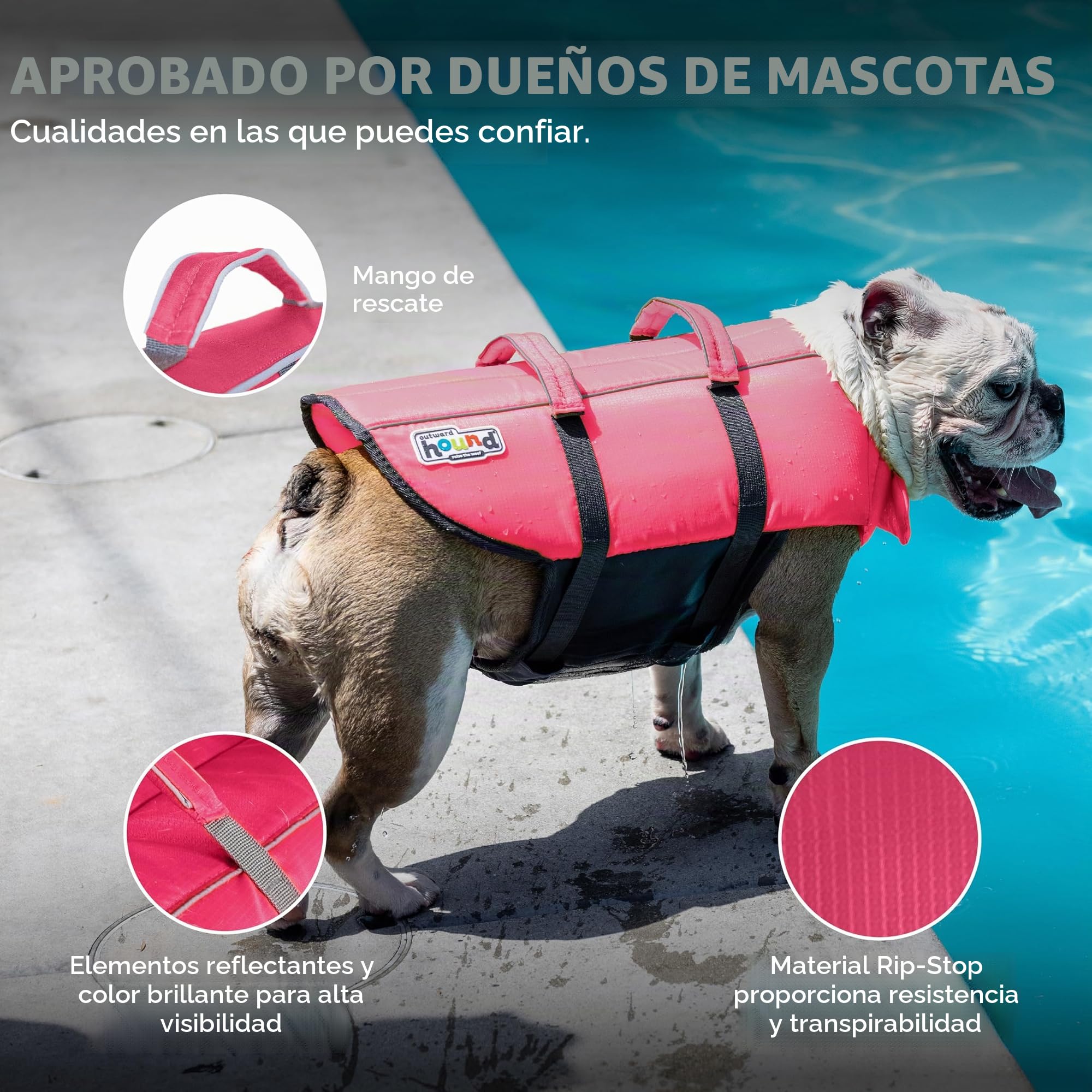 Outward Hound Granby Splash - Chaleco Salvavidas para Perro, Talla