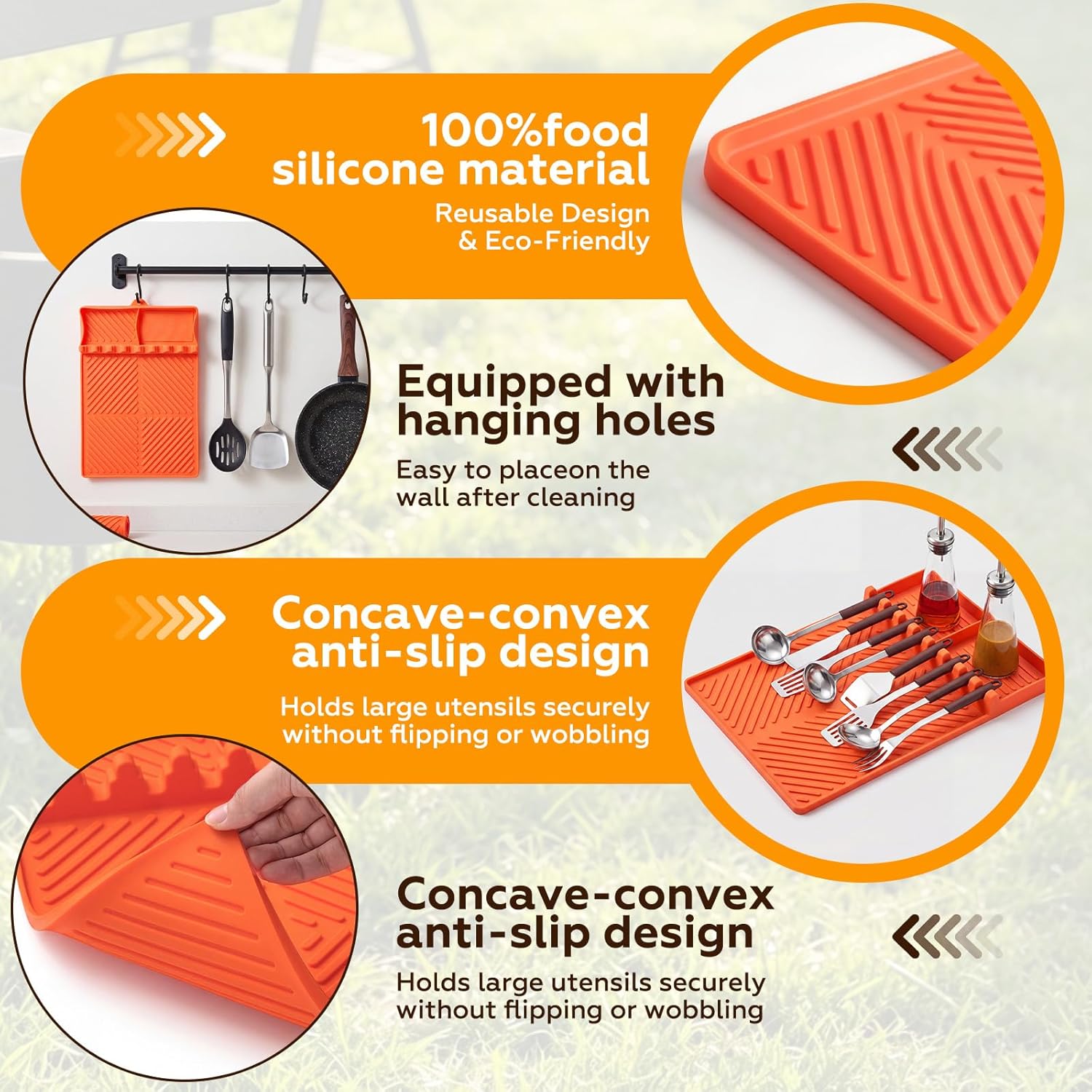3 Sets Griddle Caddy Kit Compatible with Blackstone 28"/36" Prep Cart, Space Saving Accessories, BBQ Grill Organizer with Magnetic Tool Holder, Silicone Grill Mat, Cup & Paper Towel Holder & J-hooks