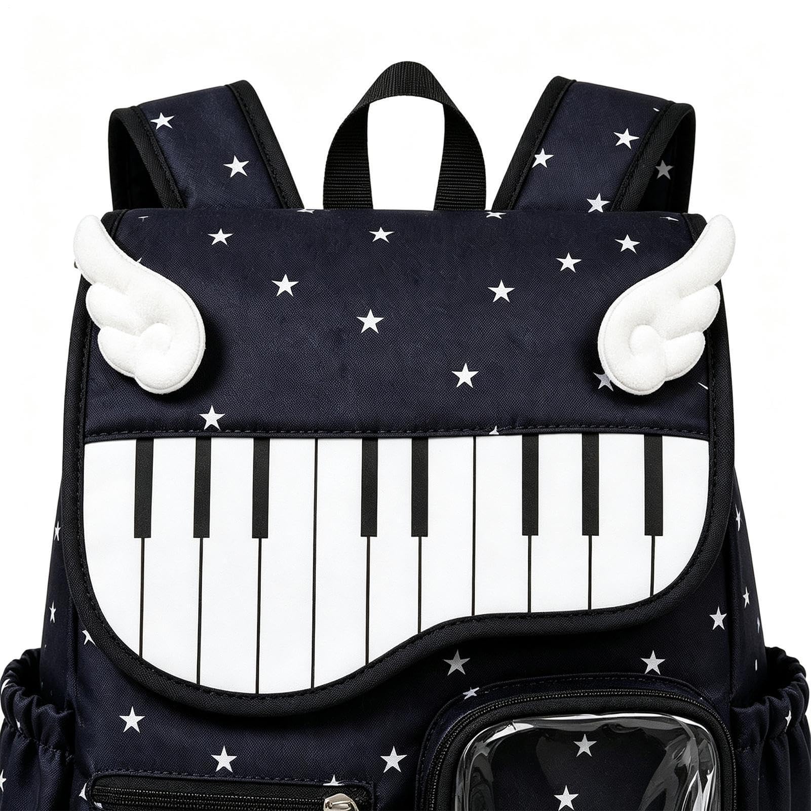 Zaino Musicale Borsa Porta Libri a Pois Carina alla con Ciondolo Decorativo