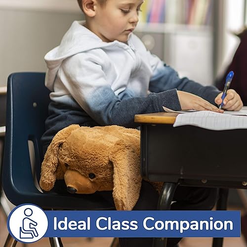 Miniatura 2 de FRIENDLY CUDDLE Almohadilla de regazo con peso para niños, 5 libras. Manta sensorial con peso de animales de peluche para niños y adultos con