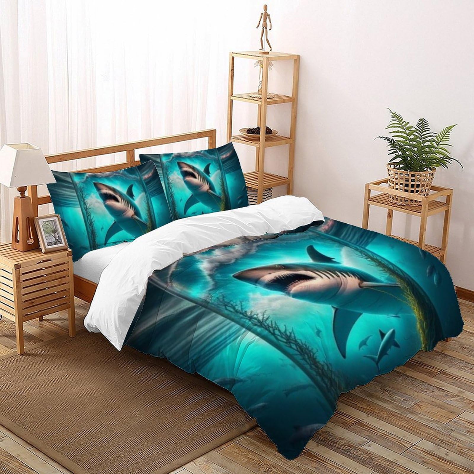 Housse de couette King 220x240 garçon imprimé 3D avec taies