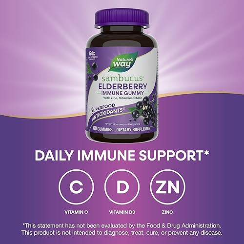 Miniatura 4 de Sambucus Elderberry Gummies Suplementos Herbales 10486 60 1 1