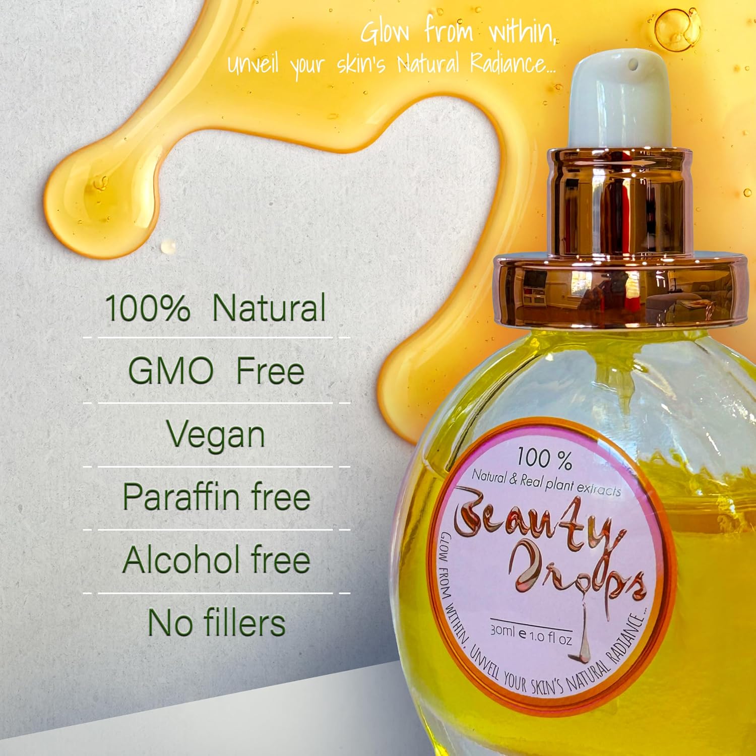 JAYAM Beauty Drops Luxurious Moringa & Sweet Orange Seed Facial Elixir | Brightening, Anti-Aging & Deeply Nourishing Blend with Rare Moringa Root | Improves Skin Tones, Fine Lines & Wrinkles