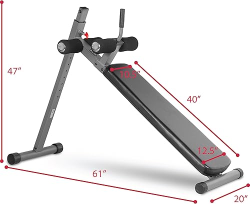 Miniatura 2 de XMark Banco de entrenamiento abdominal ajustable ergonómico para sentadillas crujidos ejercicio de músculos abdominales 12 posiciones XM-44161