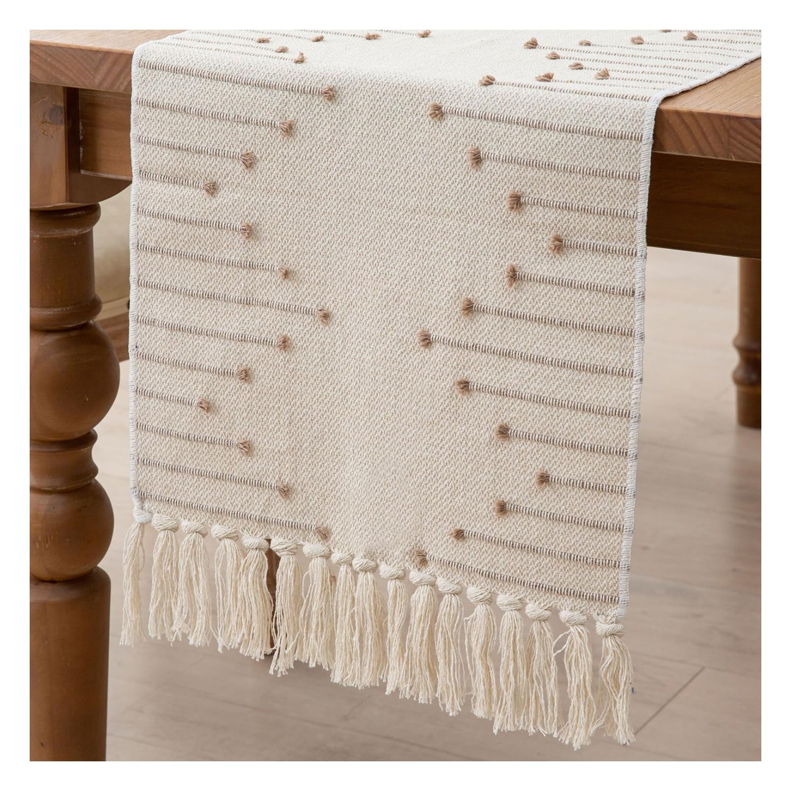 Chemin de table bohème 30x280 cm en coton vintage pour décoration fête et mariage