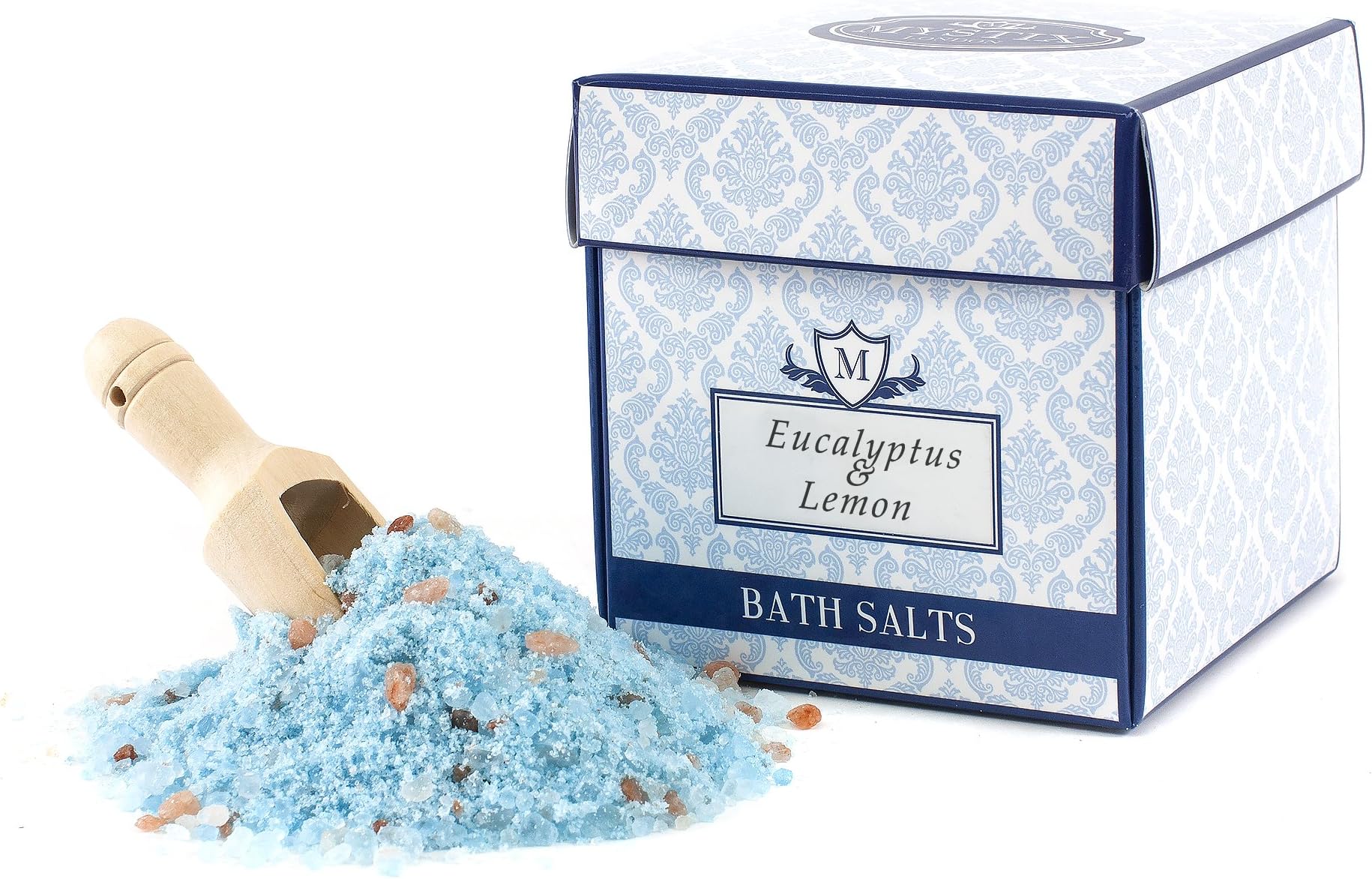Mystix London | Eucalyptus & Lemon Essential Oil Bath Salt-350g, 350g