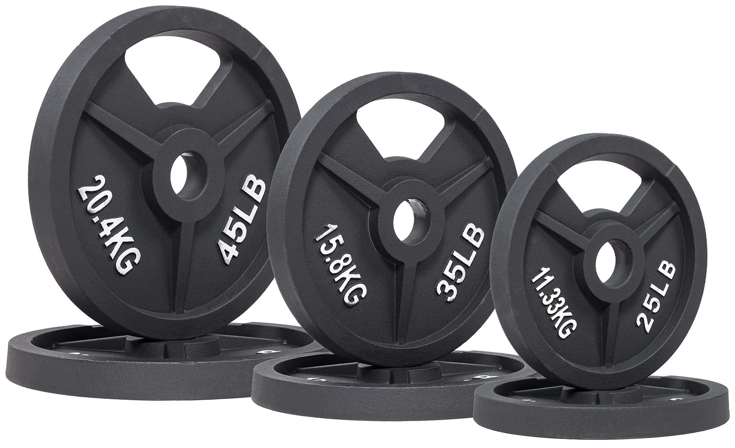 BalanceFrom Cast Iron Olympic 2-Inch Plate Weight Plate for Strength Training, Weightlifting and Crossfit, Multiple Packages