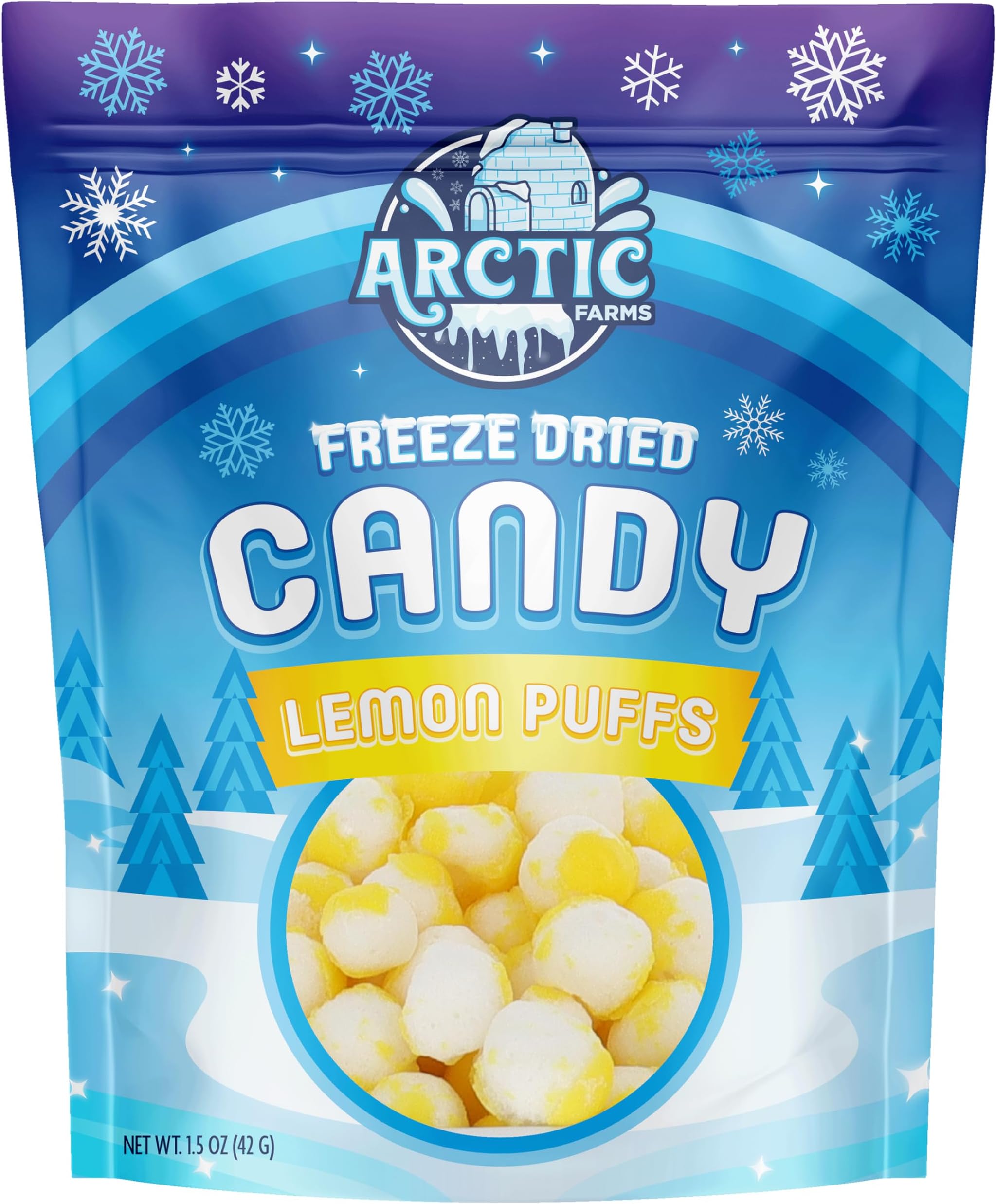 Freeze Dried Candy Sour Lemon Puff (Lemon Puff) (1.5oz)