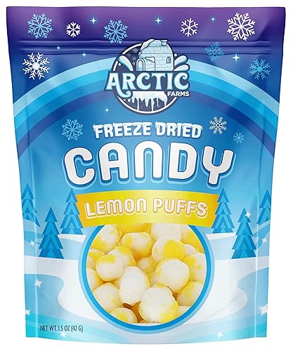 Arctic Farms Puff de limón agrio de caramelo liofilizado (1.5 oz)