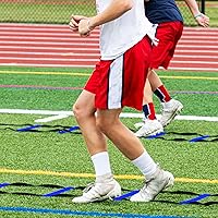 Vista 6 de Kit de escalera para ejercicios de velocidad y agilidad, cable de velocidad de aceleración y escalera de entrenamiento de velocidad, mejora el juego