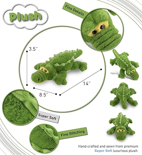 Miniatura 10 de DolliBu Peluche de cocodrilo  Suave cocodrilo rosa abrazable pequeño adorable juguete de peluche para jugar lindo regalo de vida salvaje juguete de