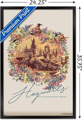 Vista 62 de Trends International The Wizarding World: Harry Potter - Póster de pared floral de Hogwarts, 14.725 x 22.375 pulgadas, versión premium sin marco