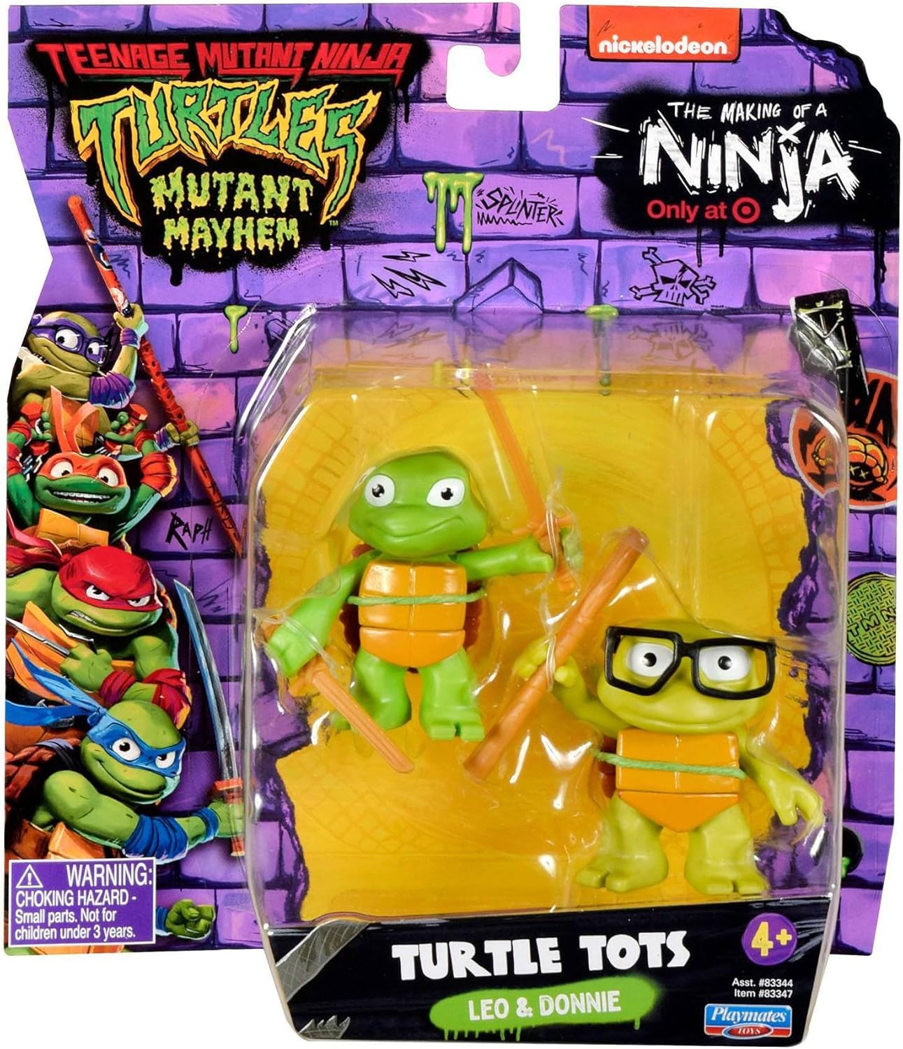 Teenage Mutant Ninja Turtles: Mutant Mayhem Turtle Tots Leo & Donnie Action Figure 2-Pack