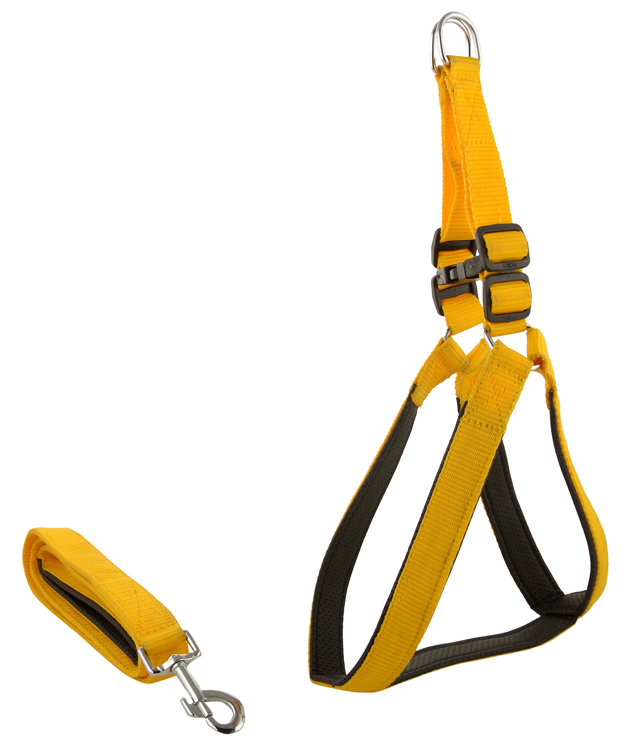 Skora Dog Nylon Harness and Leash Set Yellow with Padding Medium 1 Inch (B071DV8DWS) Amazon Price History, Amazon Price Tracker