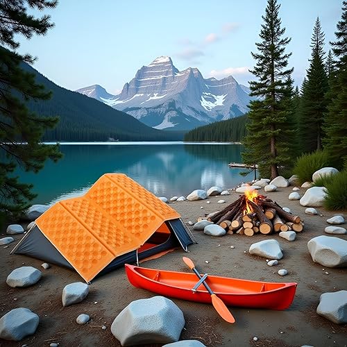 Miniatura 8 de 1 almohadilla de espuma impermeable plegable portátil para acampar al aire libre, senderismo, picnic, colchoneta de espuma para dormir para camping,