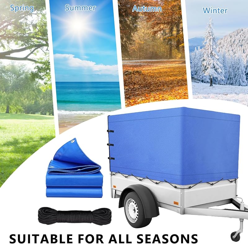 TAZZOR 600D Oxford Vízálló Ponyva Autótrailerhez 750kg 210x114x90cm