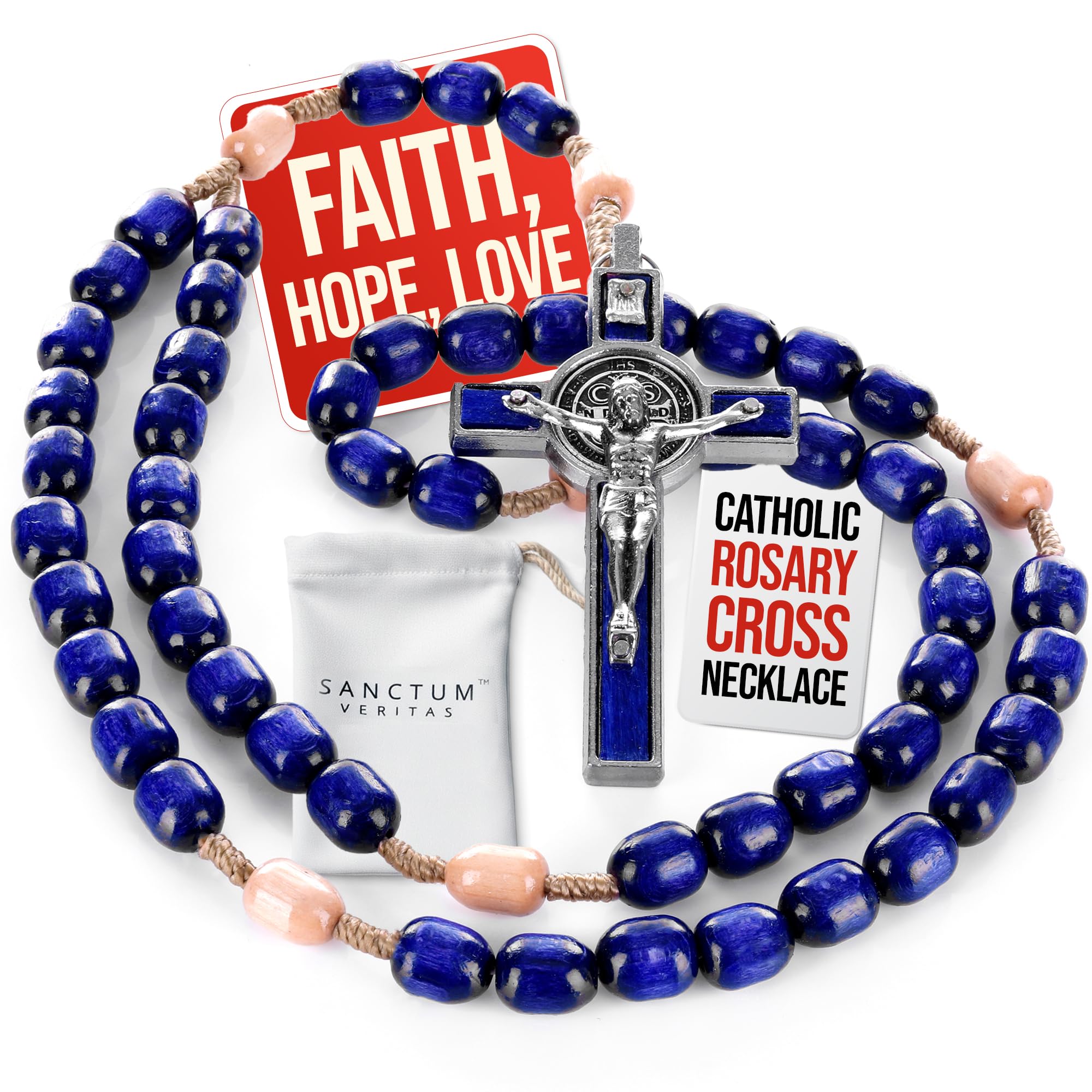 Sanctum Veritas Italy Rosary Pope Francis Vatican Rome Holy Father Medal Cross St. Benedict Guardian Student Christian Veteran US Army Soldier Poison Addiction Death