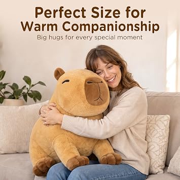 IKASA 23.5 Giant Capybara Stuffed Animal, Super Soft, Zipper-Free Plush