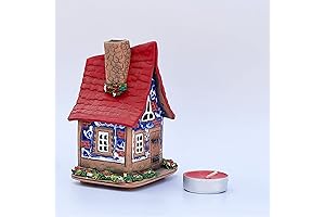 Fairy Garden Gingerbread House Candle Warmer Lantern