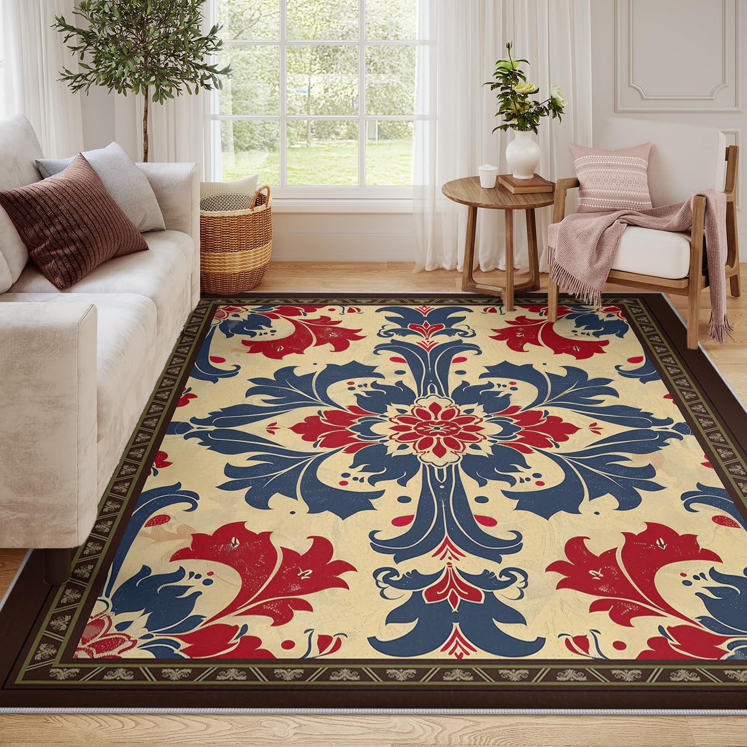 Alfombras Lavables salón Floral Boho Vintage 80x150
