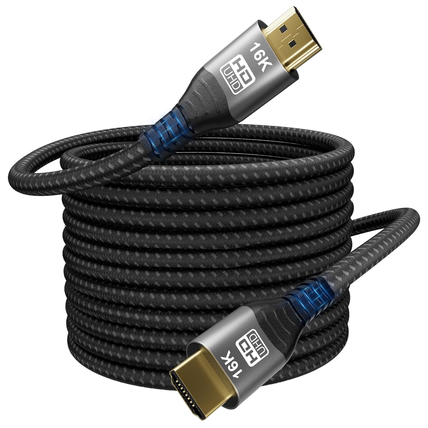 16K 10K 8K HDMI 2.2 Cable, 96Gbps Ultra High Speed HDMI Braided Cord, Support 16K@60Hz 8K@60Hz 4K@120Hz HDCP 2.2&2.3, Dynamic HDR,eARC,DTS:X, for Roku TV/HDTV/PS5/Xbox (3M/10Feet)