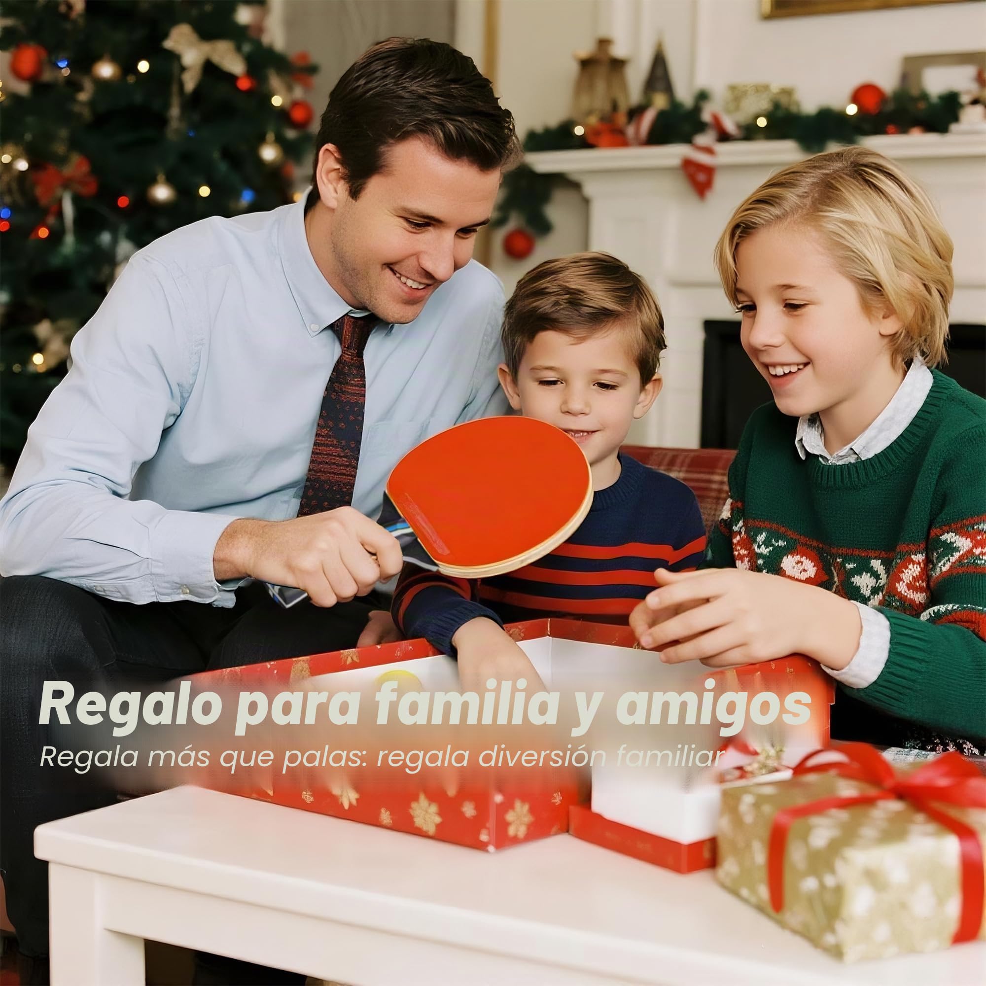 Juego de Raquetas de Tenis de Mesa,con Estuche de Transporte(Beginner Play)
